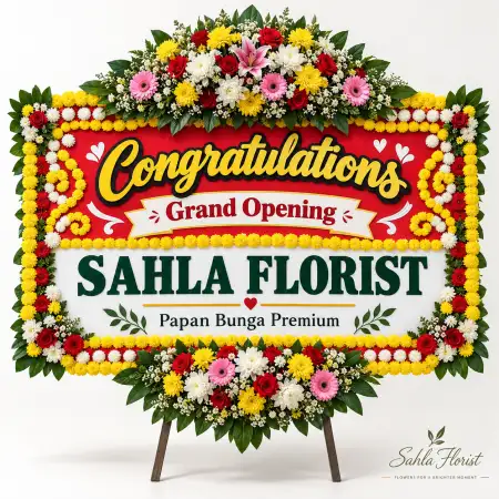 Papan Bunga Ucapan Selamat Buton