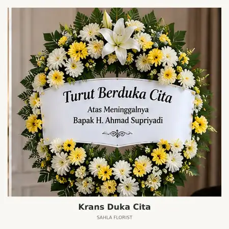 Krans Bunga Duka Buton